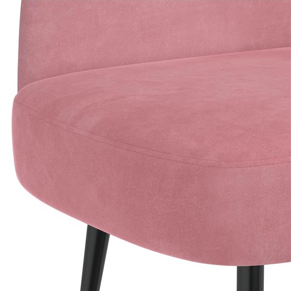 Grote foto vidaxl beklede bank met rugleuning roze 110 x 60 x 76 cm fluweel huis en inrichting overige huis en inrichting