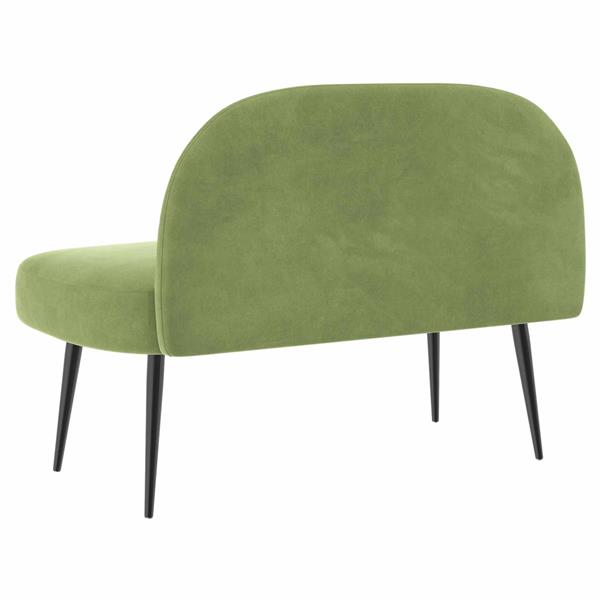 Grote foto vidaxl beklede bank met rugleuning lichtgroen 110 x 60 x 76 cm fluweel huis en inrichting overige huis en inrichting