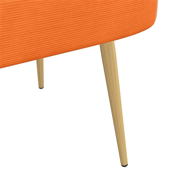 Grote foto vidaxl beklede bank met rugleuning oranje 110 x 60 x 76 cm katoen stof huis en inrichting overige huis en inrichting