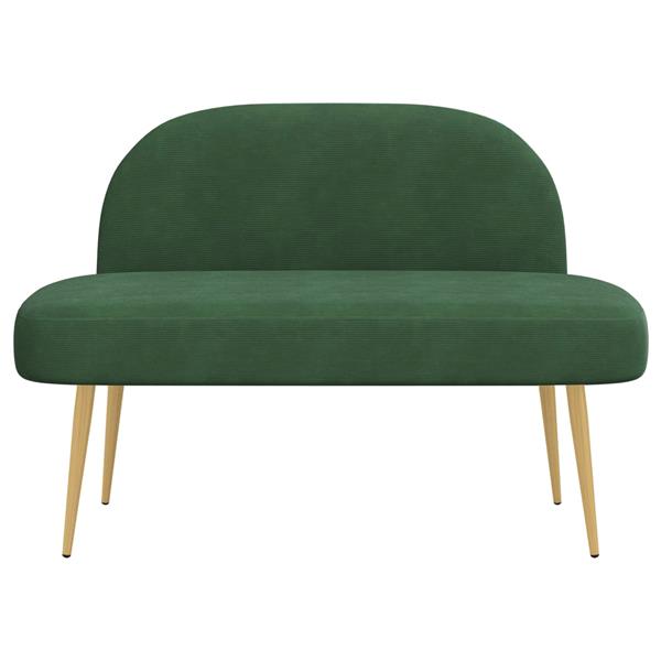 Grote foto vidaxl beklede bank met rugleuning jungle groen 110 x 60 x 76 cm huis en inrichting overige huis en inrichting