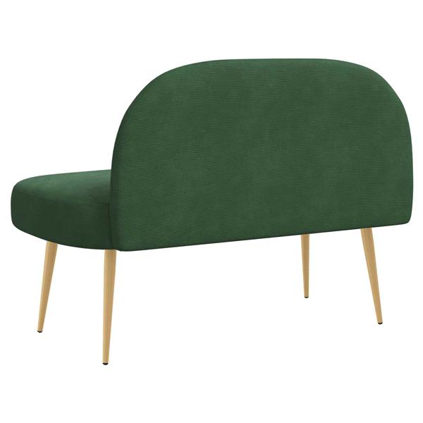 Grote foto vidaxl beklede bank met rugleuning jungle groen 110 x 60 x 76 cm huis en inrichting overige huis en inrichting