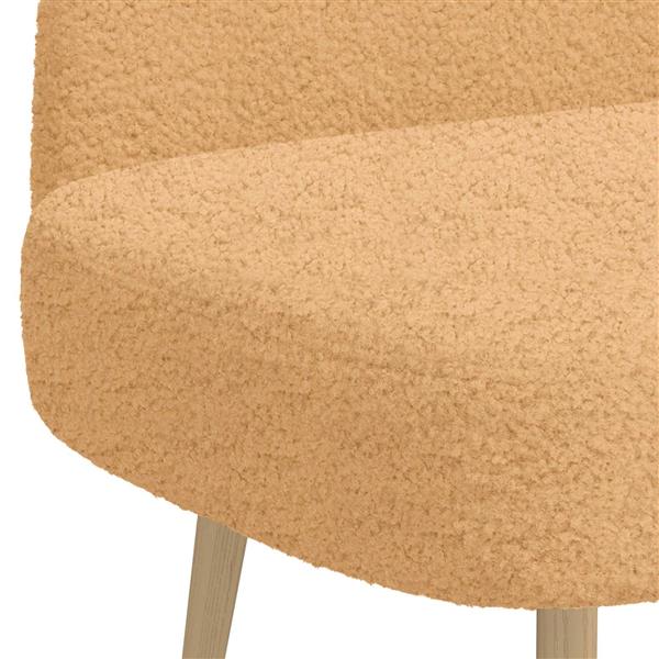 Grote foto vidaxl beklede bank met rugleuning beige 110 x 60 x 76 cm boucl huis en inrichting overige huis en inrichting