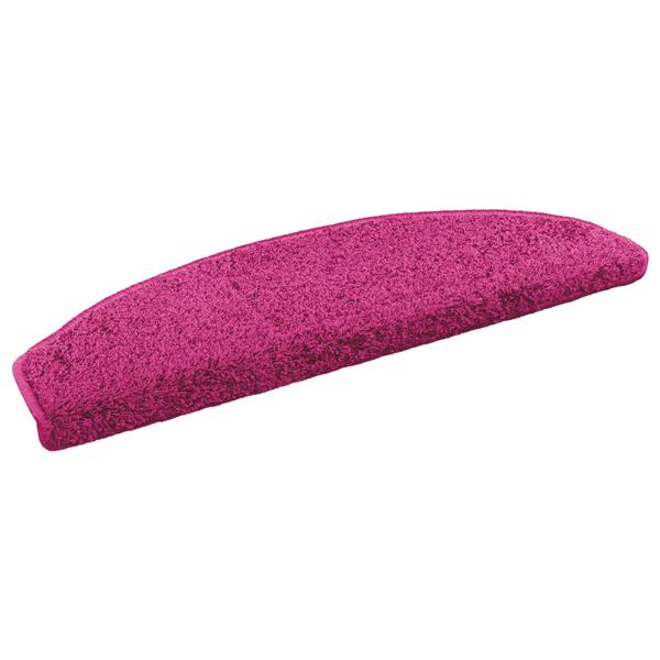 Grote foto vidaxl zelfklevende trapmatten halfrond 15 pcs roze 80 x 24 5 x 3 5 cm huis en inrichting overige huis en inrichting