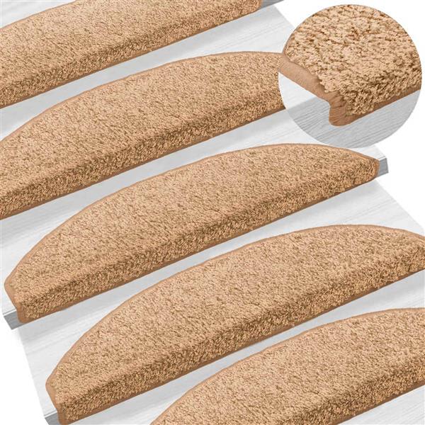 Grote foto vidaxl zelfklevende trapmatten 15 pcs beige 80 x 24 5 x 3 5 cm huis en inrichting overige huis en inrichting