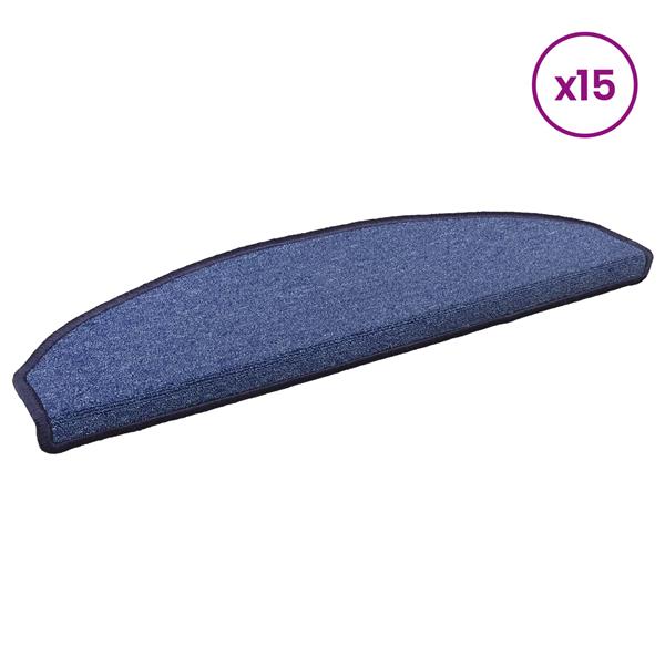 Grote foto vidaxl zelfklevende trapmatten 15 pcs blauw 80 x 24 5 x 3 5 cm huis en inrichting overige huis en inrichting