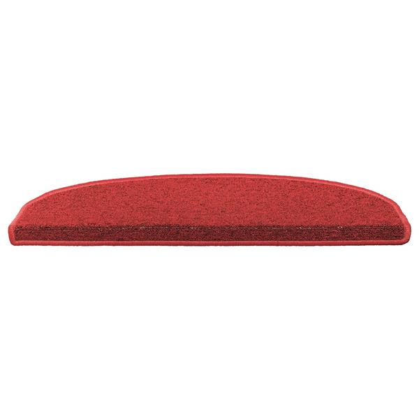 Grote foto vidaxl zelfklevende trapmatten halfrond 15 pcs rood 80 x 24 5 x 3 5 cm huis en inrichting overige huis en inrichting