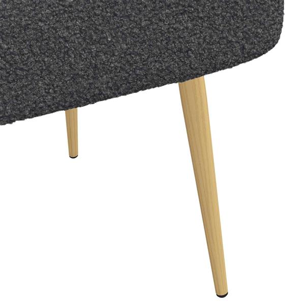 Grote foto vidaxl beklede bank met rugleuning donkergrijs 110 x 60 x 76 cm boucl huis en inrichting overige huis en inrichting