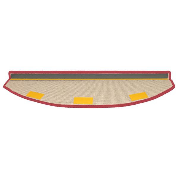 Grote foto vidaxl zelfklevende trapmatten halfrond 15 pcs rood 80 x 24 5 x 3 5 cm huis en inrichting overige huis en inrichting
