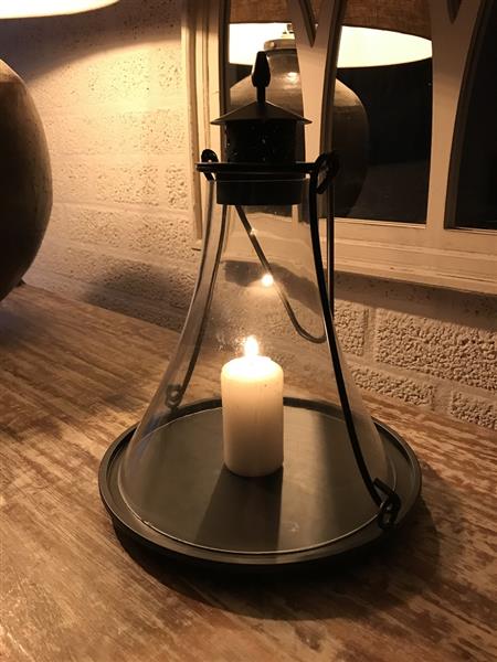 Grote foto klassieke kaarsenhouder van glas en metaal huis en inrichting woningdecoratie