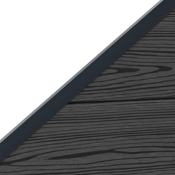 Grote foto vidaxl hekpaneel wpc en aluminium zwart tuin en terras hekken en schuttingen
