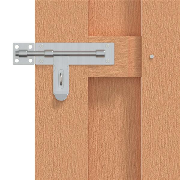 Grote foto vidaxl tuinpoort 100 x 100 cm wpc en aluminium bruin tuin en terras hekken en schuttingen