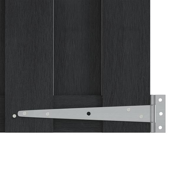 Grote foto vidaxl tuinpoort 100 x 112 cm wpc en aluminium zwart tuin en terras hekken en schuttingen