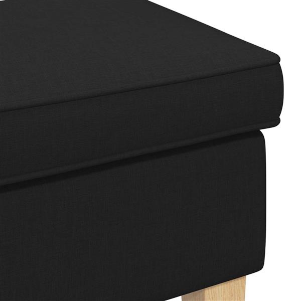 Grote foto vidaxl voetenbank zwart 55 x 35 x 41 cm stof huis en inrichting stoelen