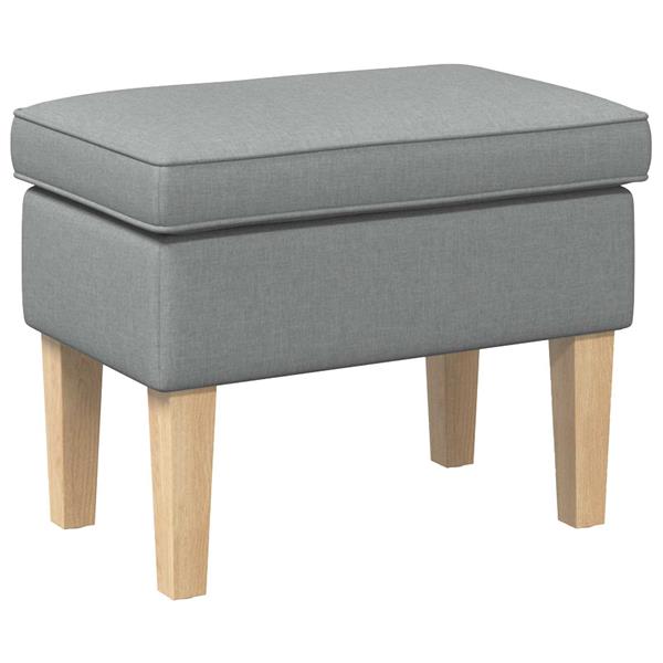 Grote foto vidaxl voetenbank lichtgrijs 55 x 35 x 41 cm stof huis en inrichting stoelen