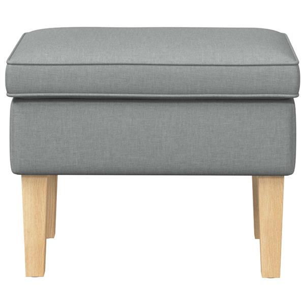 Grote foto vidaxl voetenbank lichtgrijs 55 x 35 x 41 cm stof huis en inrichting stoelen