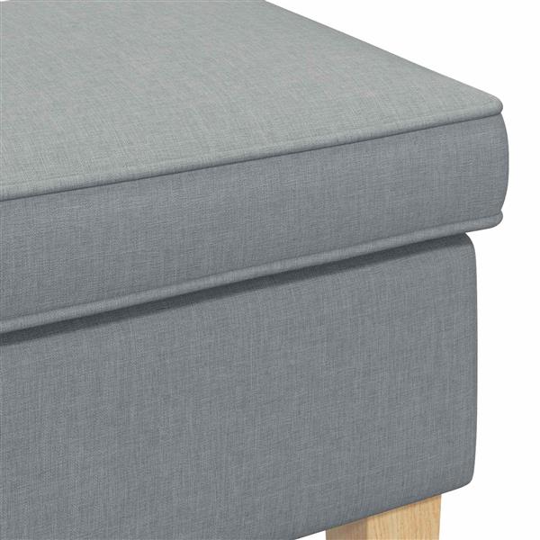 Grote foto vidaxl voetenbank lichtgrijs 55 x 35 x 41 cm stof huis en inrichting stoelen