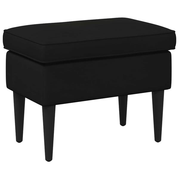 Grote foto vidaxl voetenbank zwart 55 x 35 x 41 cm fluweel huis en inrichting stoelen