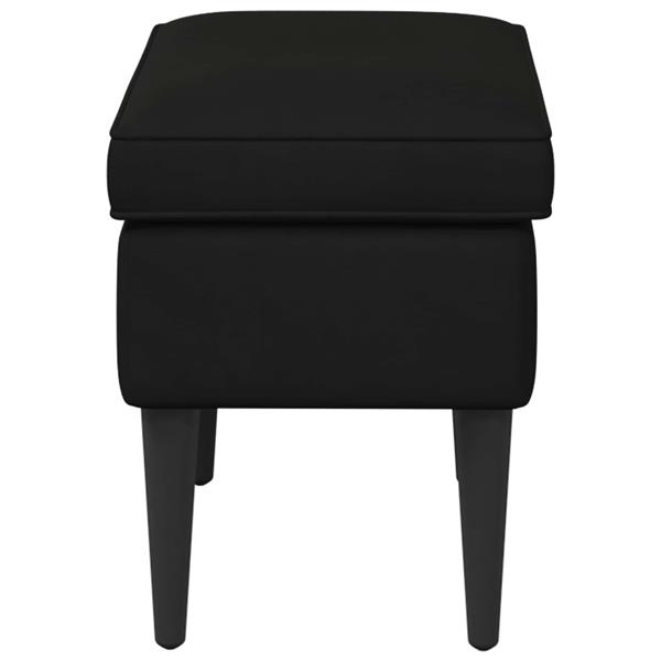 Grote foto vidaxl voetenbank zwart 55 x 35 x 41 cm fluweel huis en inrichting stoelen