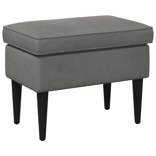 Grote foto vidaxl voetenbank donkergrijs 55 x 35 x 41 cm fluweel huis en inrichting stoelen