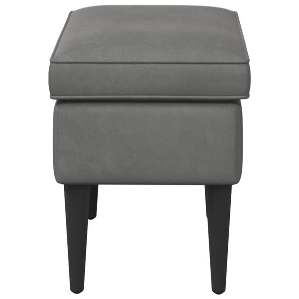 Grote foto vidaxl voetenbank donkergrijs 55 x 35 x 41 cm fluweel huis en inrichting stoelen