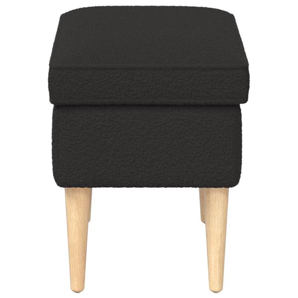 Grote foto vidaxl voetenbank zwart 55 x 35 x 41 cm boucl huis en inrichting stoelen