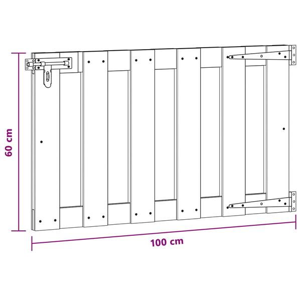 Grote foto vidaxl tuinpoort 100 x 60 cm wpc en aluminium zwart tuin en terras hekken en schuttingen