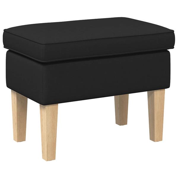 Grote foto vidaxl voetenbank zwart 55 x 35 x 41 cm stof huis en inrichting stoelen