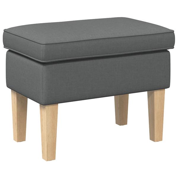 Grote foto vidaxl voetenbank donkergrijs 55 x 35 x 41 cm stof huis en inrichting stoelen