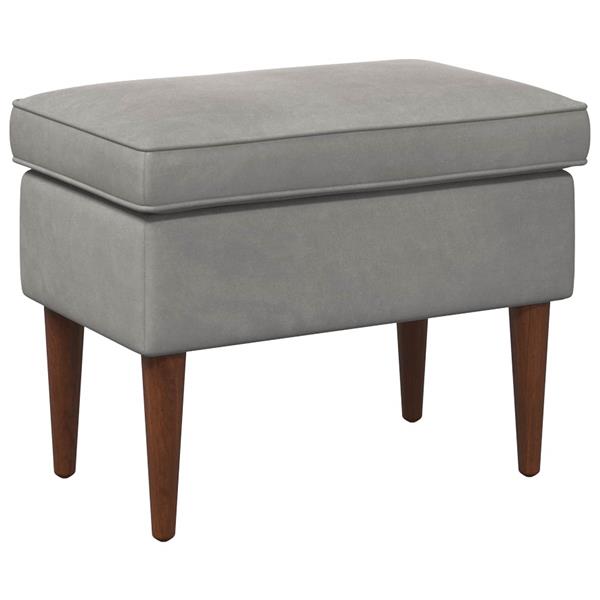 Grote foto vidaxl voetenbank lichtgrijs 55 x 35 x 41 cm fluweel huis en inrichting stoelen