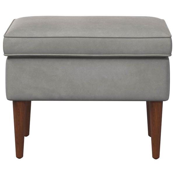 Grote foto vidaxl voetenbank lichtgrijs 55 x 35 x 41 cm fluweel huis en inrichting stoelen