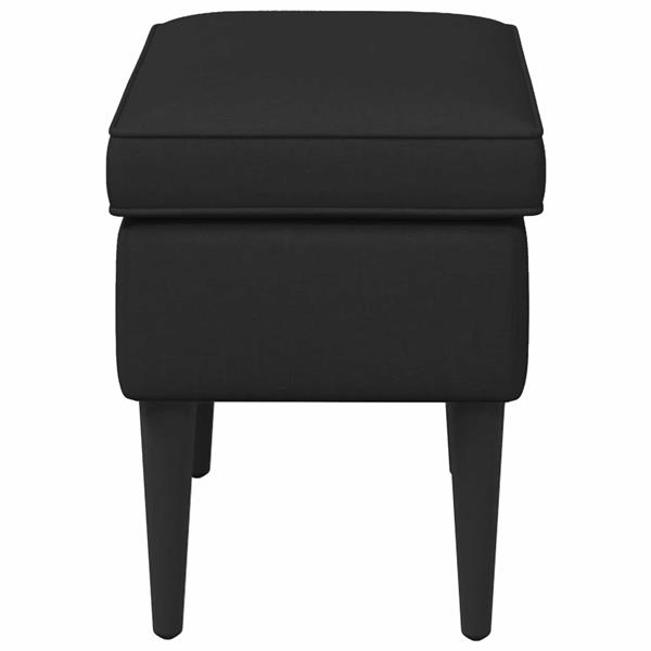 Grote foto vidaxl voetenbank zwart 55 x 35 x 41 cm stof huis en inrichting stoelen