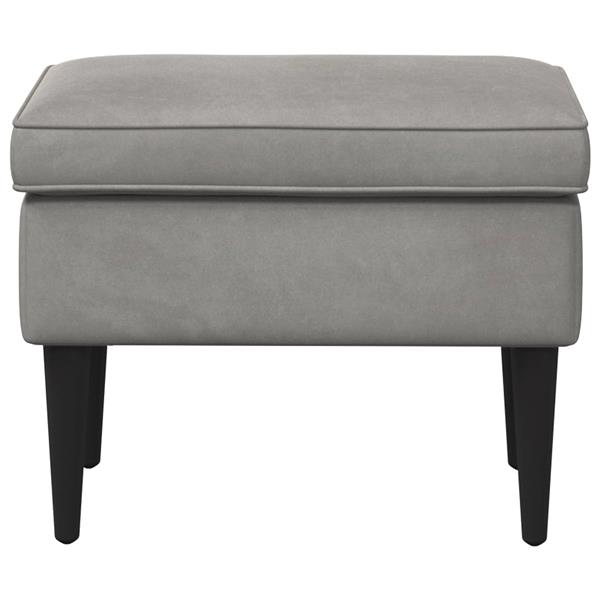 Grote foto vidaxl voetenbank lichtgrijs 55 x 35 x 41 cm fluweel huis en inrichting stoelen