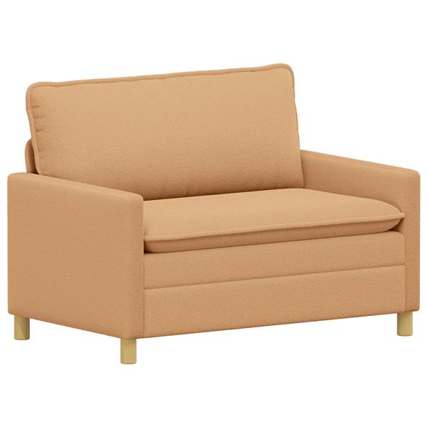 Grote foto vidaxl bank beige 126 x 81 x 87 5 cm stof huis en inrichting bankstellen