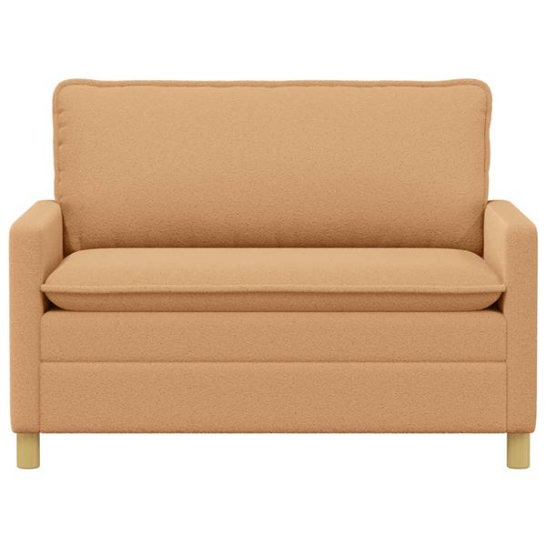 Grote foto vidaxl bank beige 126 x 81 x 87 5 cm stof huis en inrichting bankstellen