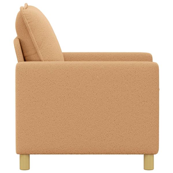 Grote foto vidaxl bank beige 126 x 81 x 87 5 cm stof huis en inrichting bankstellen