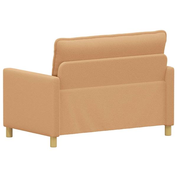 Grote foto vidaxl bank beige 126 x 81 x 87 5 cm stof huis en inrichting bankstellen