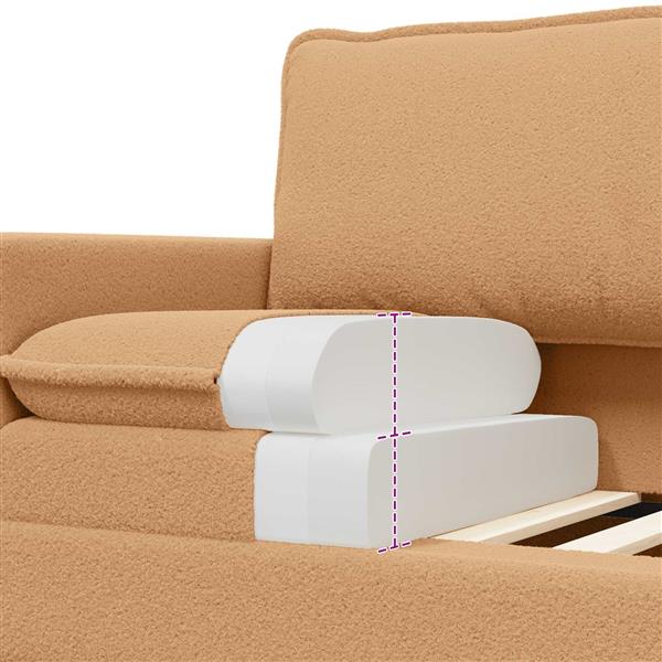 Grote foto vidaxl bank beige 126 x 81 x 87 5 cm stof huis en inrichting bankstellen