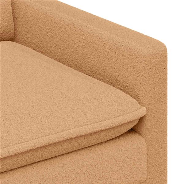 Grote foto vidaxl bank beige 126 x 81 x 87 5 cm stof huis en inrichting bankstellen