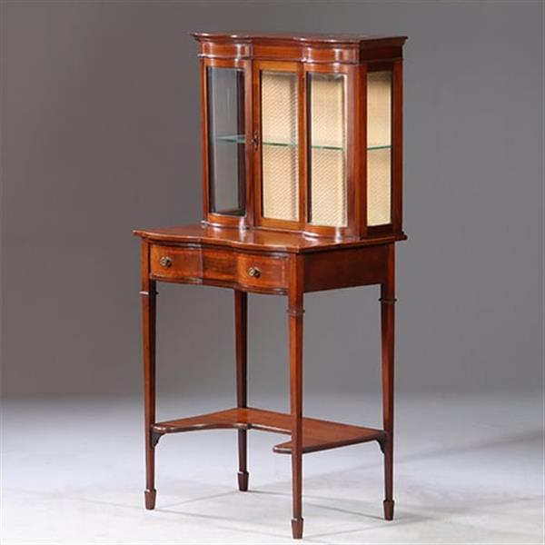 Grote foto stel van 2 kleine identieke vitrines ca 1900 engeland no.922870. antiek en kunst stoelen en banken