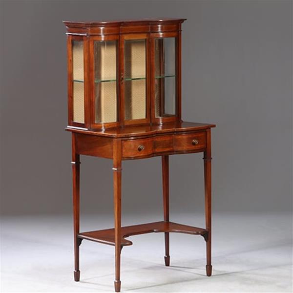 Grote foto stel van 2 kleine identieke vitrines ca 1900 engeland no.922870. antiek en kunst stoelen en banken