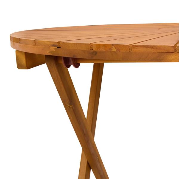 Grote foto vidaxl inklapbare tuintafel naturel 90 x 75 cm massief acaciahout tuin en terras tuinmeubelen