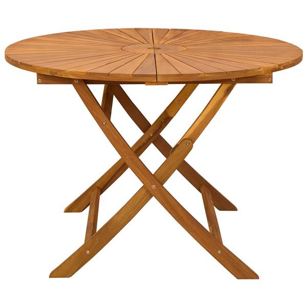 Grote foto vidaxl vouw tuin tafel naturel 110 x 75 cm massief acaciahout tuin en terras tuinmeubelen