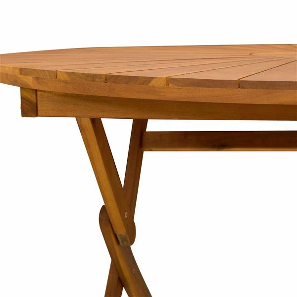 Grote foto vidaxl vouw tuin tafel naturel 110 x 75 cm massief acaciahout tuin en terras tuinmeubelen