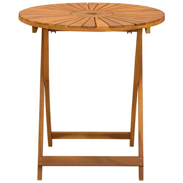 Grote foto vidaxl vouw tuin tafel naturel 70 x 75 cm massief acaciahout tuin en terras tuinmeubelen