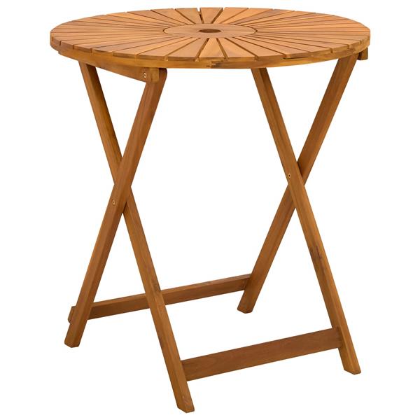 Grote foto vidaxl vouw tuin tafel naturel 70 x 75 cm massief acaciahout tuin en terras tuinmeubelen