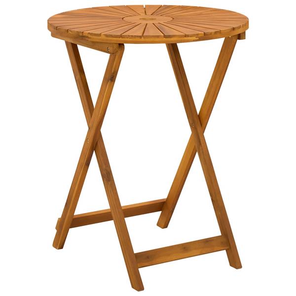 Grote foto vidaxl vouw tuin tafel naturel 60 x 75 cm massief acaciahout tuin en terras tuinmeubelen