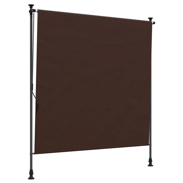 Grote foto vidaxl buiten rolgordijn bruin 100 x 270 cm tuin en terras overige tuin en terras