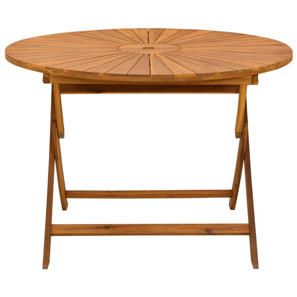 Grote foto vidaxl vouw tuin tafel naturel 110 x 75 cm massief acaciahout tuin en terras tuinmeubelen