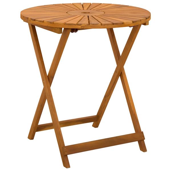 Grote foto vidaxl vouw tuin tafel naturel 70 x 75 cm massief acaciahout tuin en terras tuinmeubelen