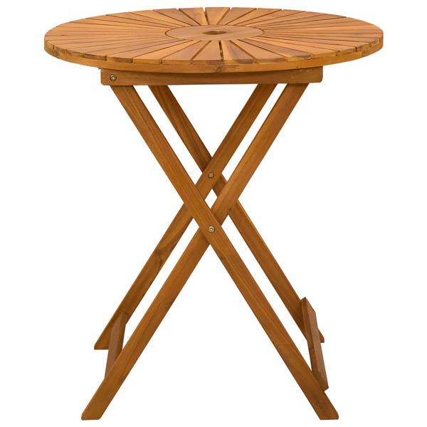 Grote foto vidaxl vouw tuin tafel naturel 70 x 75 cm massief acaciahout tuin en terras tuinmeubelen